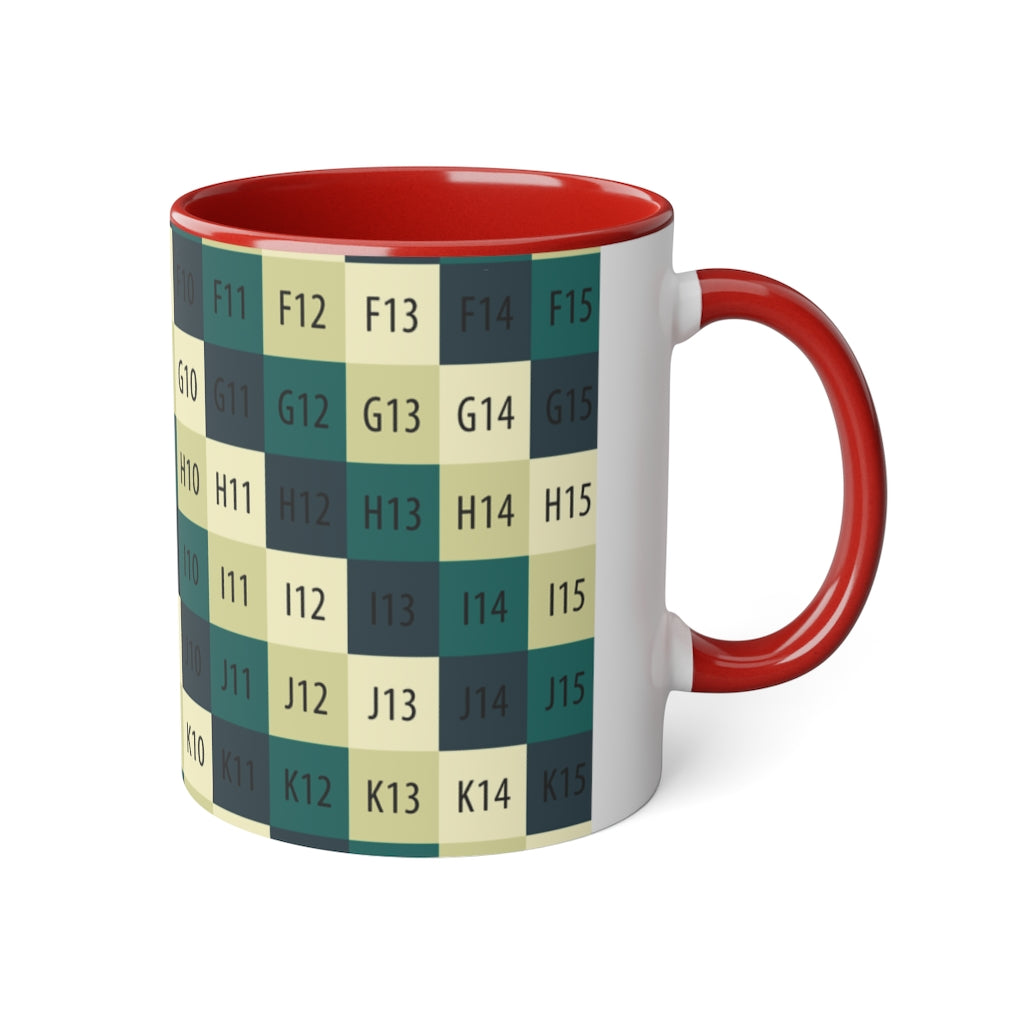 White Accent Mug, 11oz