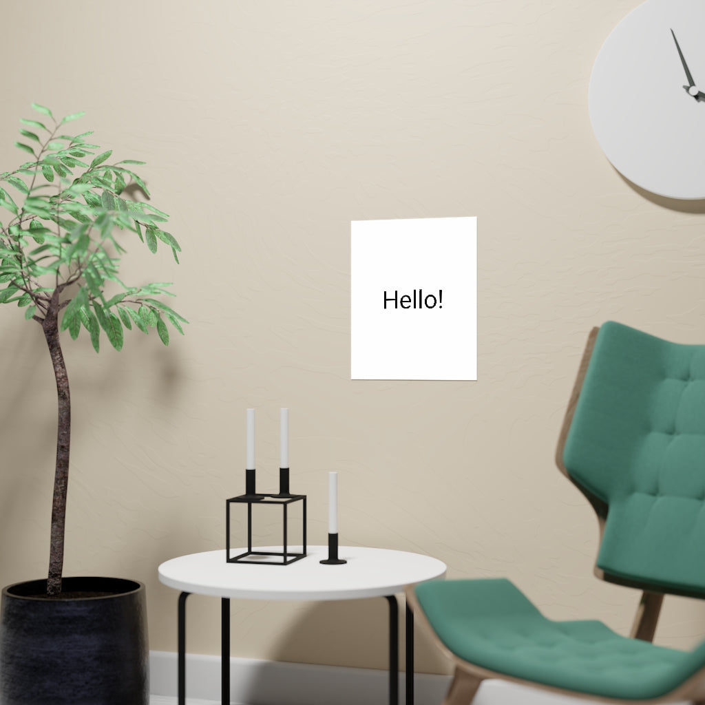 Vertical and Horizontal Matte Posters