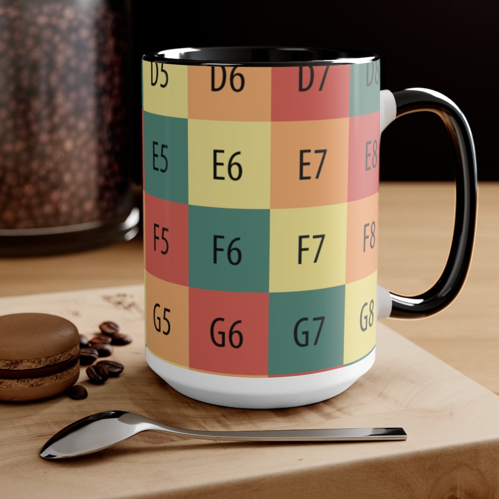 Two-Tone Coffee Mugs, 15oz