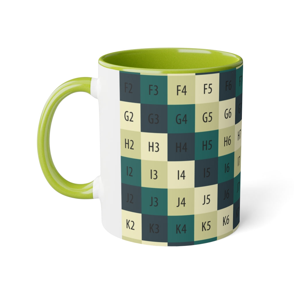 White Accent Mug, 11oz