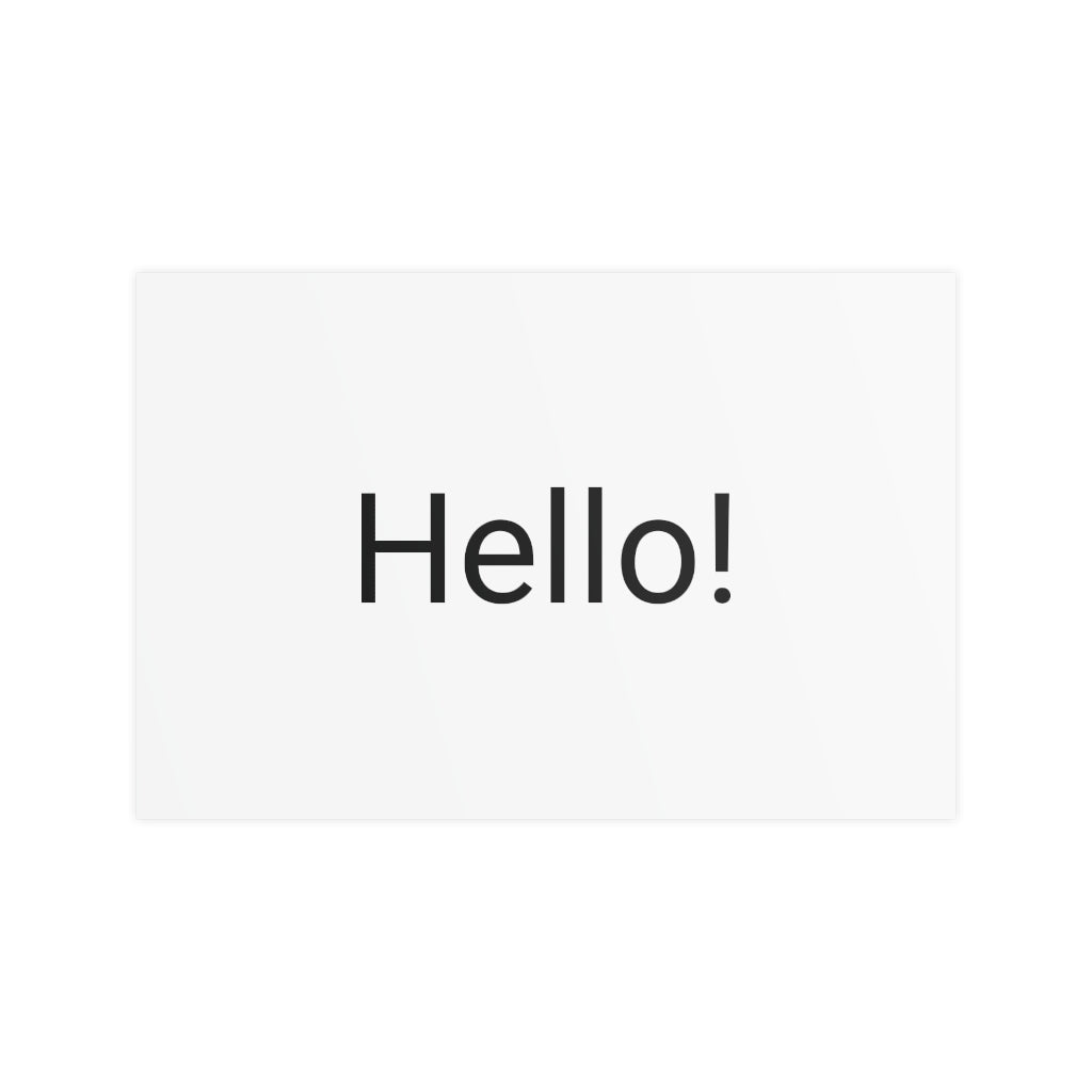 Vertical and horizontal matte posters