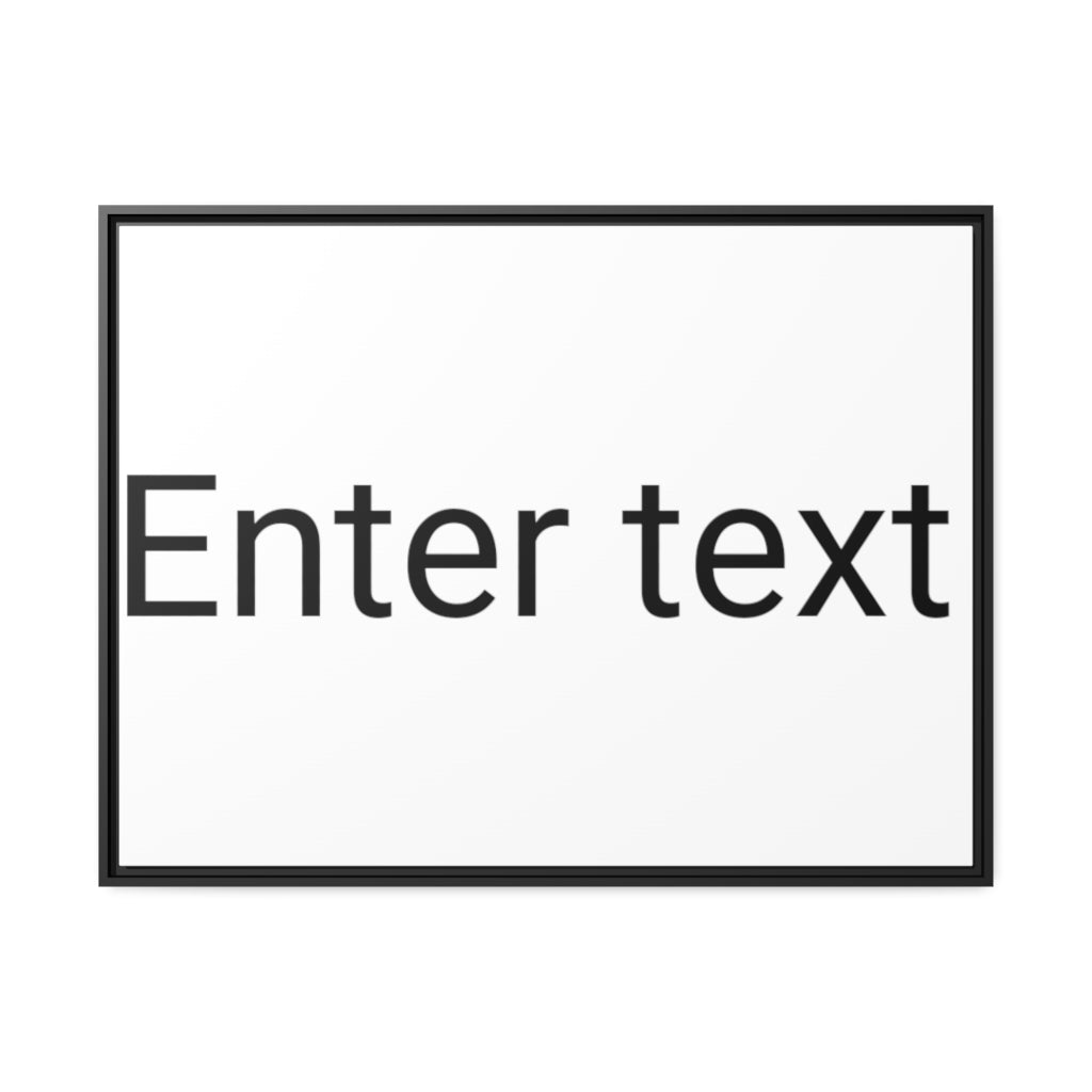 Matte Canvas, Black Frame