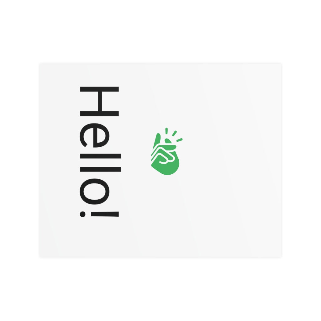 Vertical and horizontal matte posters