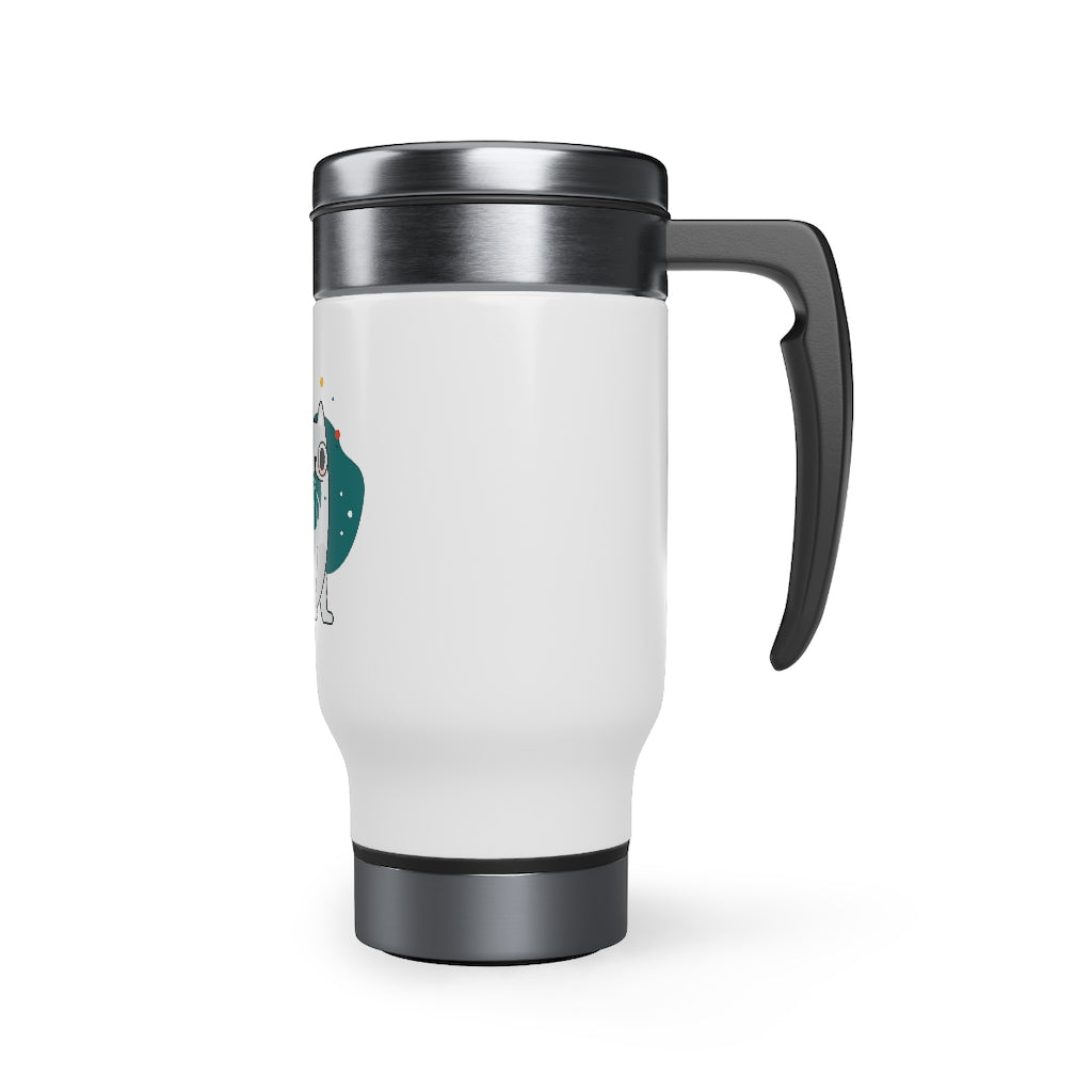 Stainless Steel Travel Mug with Handle, 14oz