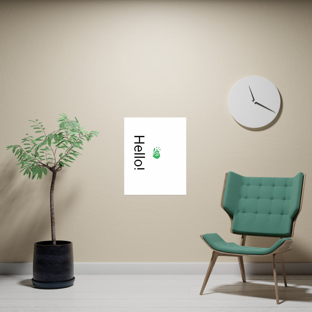 Vertical and horizontal matte posters