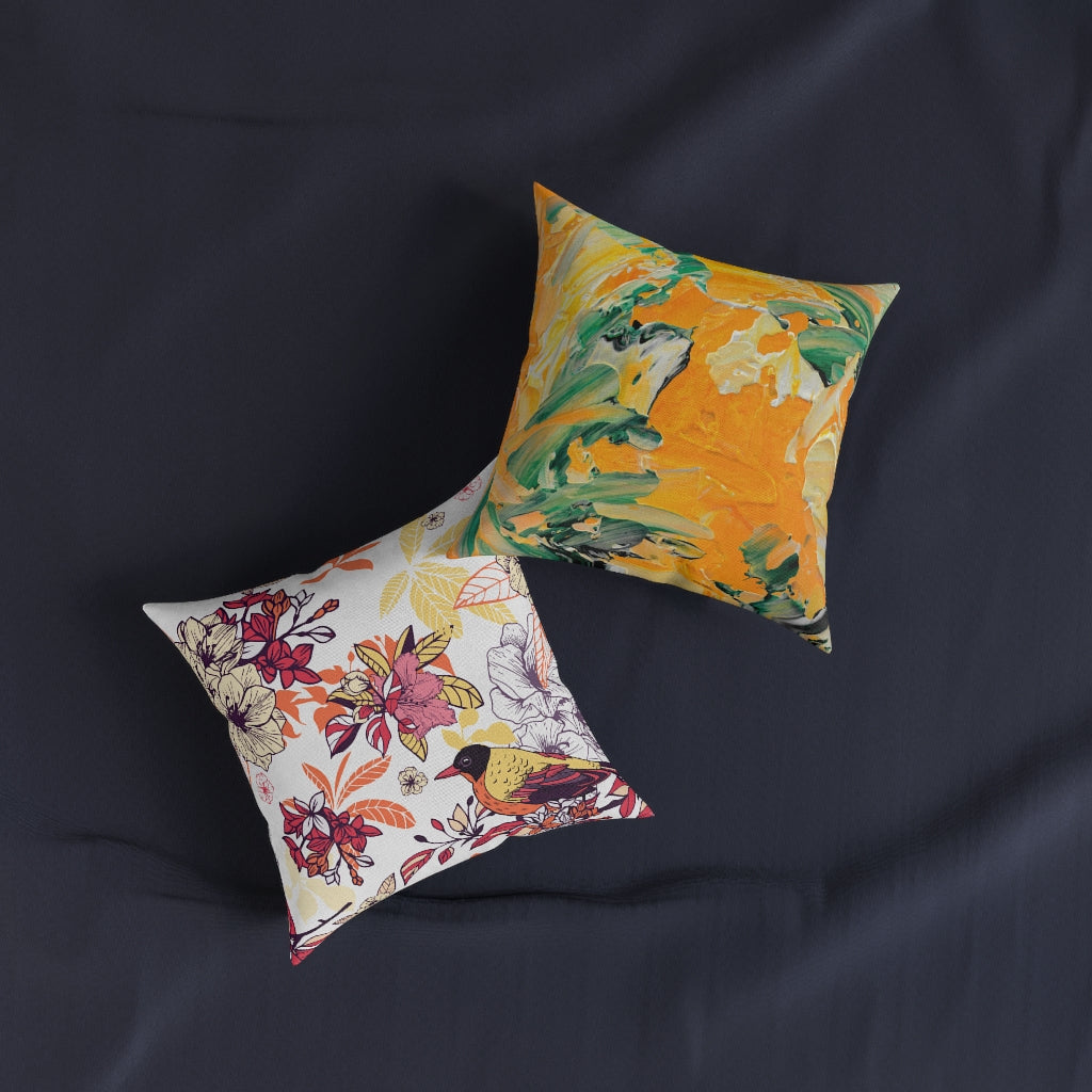 Square Pillow - White Back