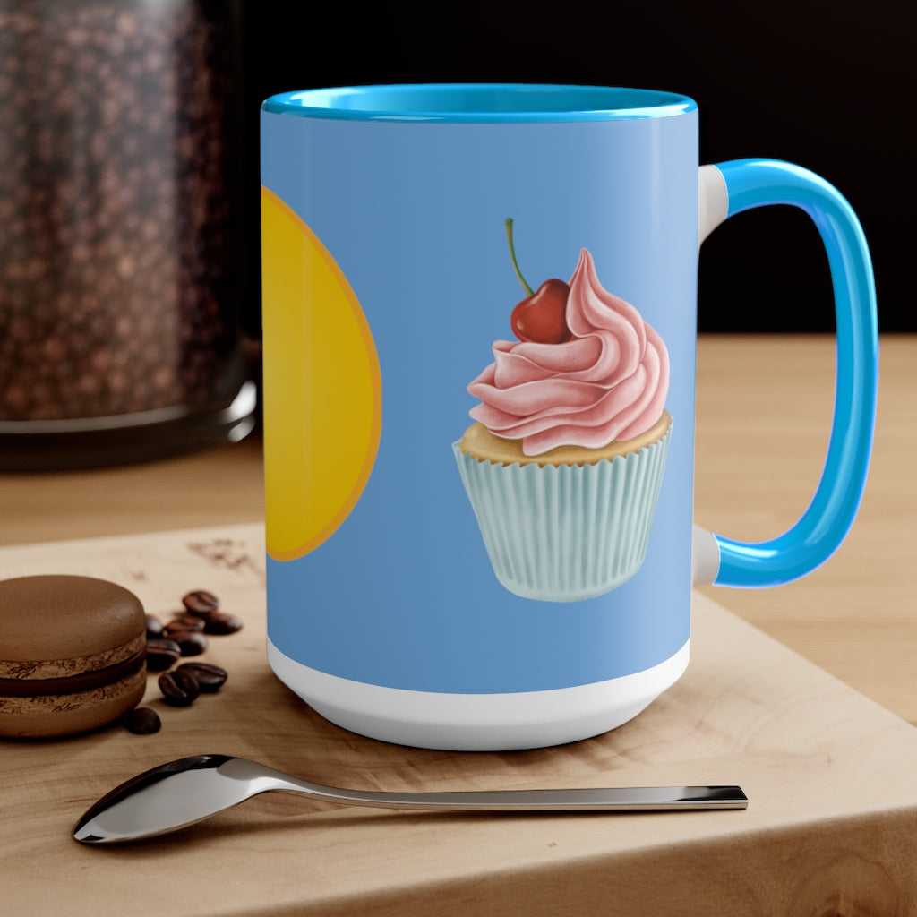 Two-Tone Coffee Mugs, 15oz