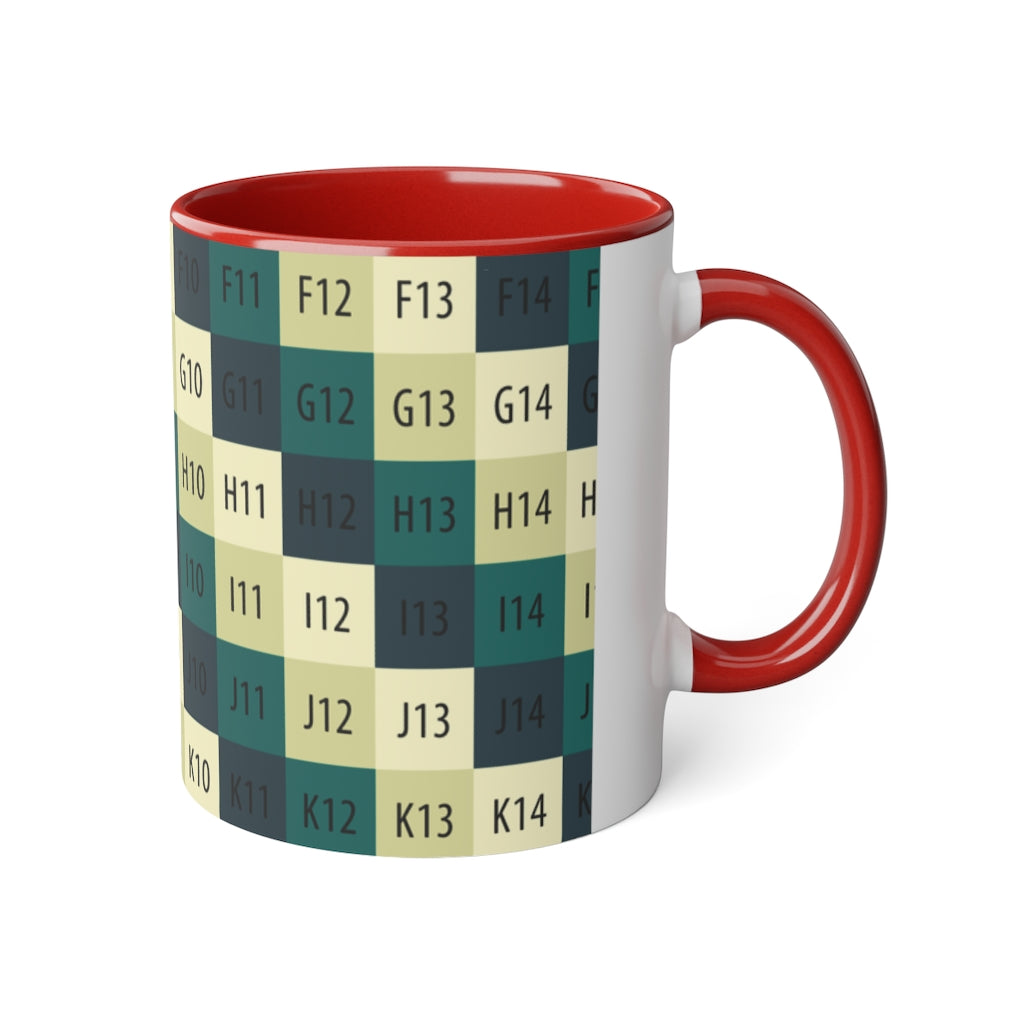 White Accent Mug, 11oz