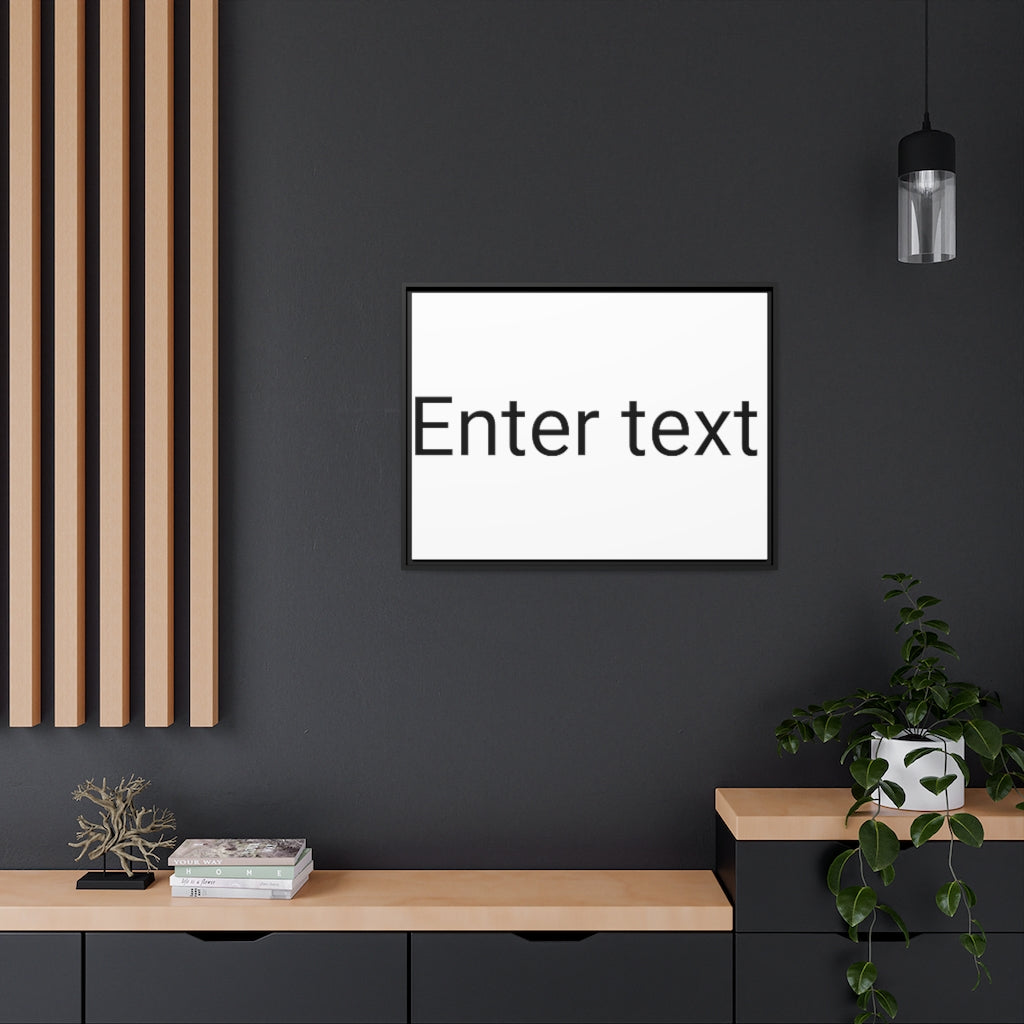 Matte Canvas, Black Frame