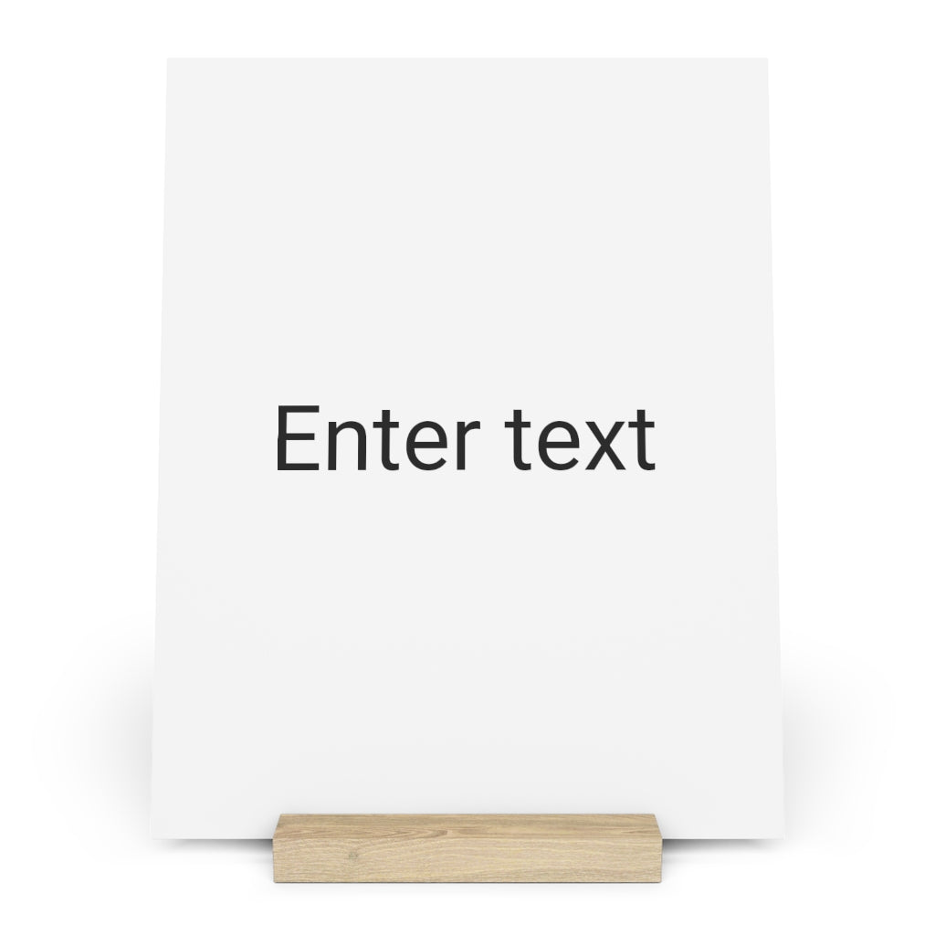 Gallery board with stand