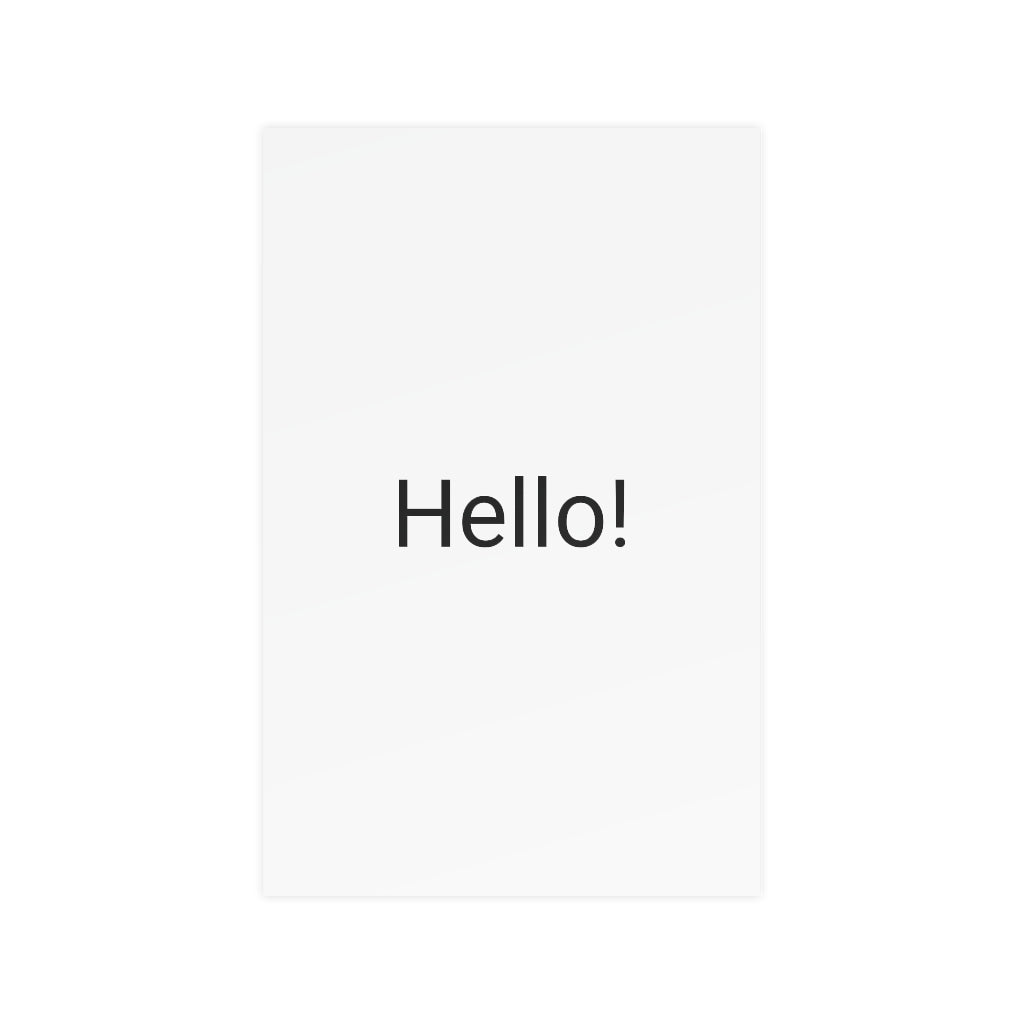 Vertical and horizontal matte posters