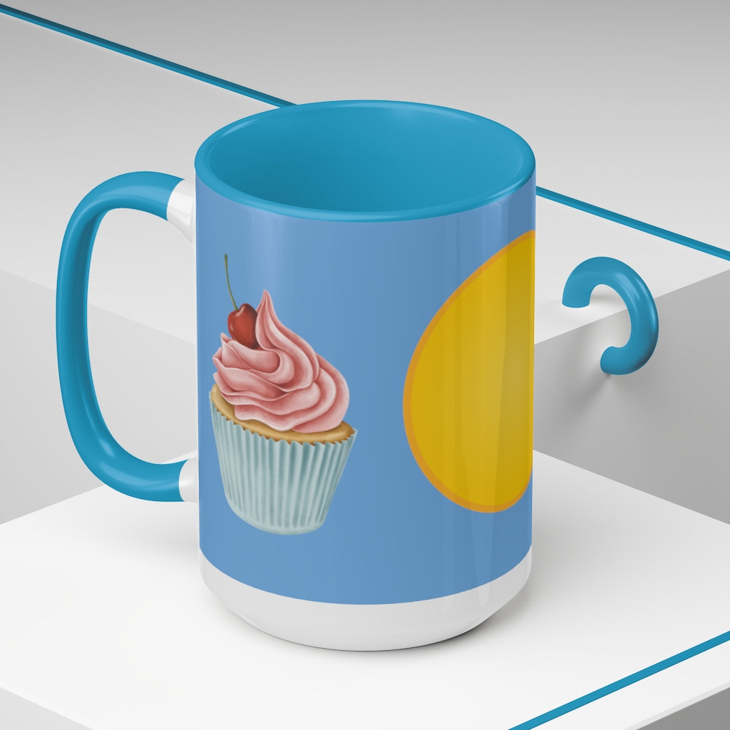 Two-Tone Coffee Mugs, 15oz