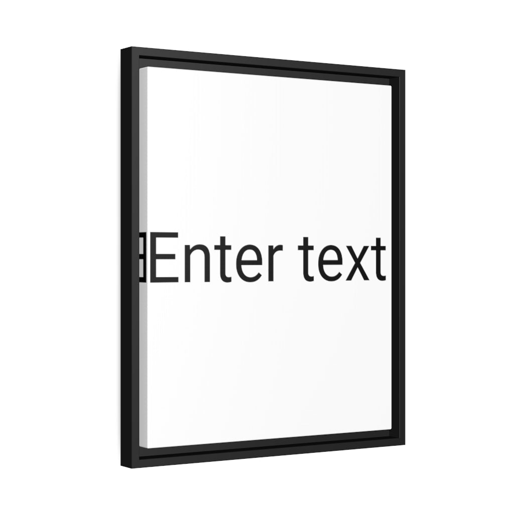 Matte Canvas, Black Frame