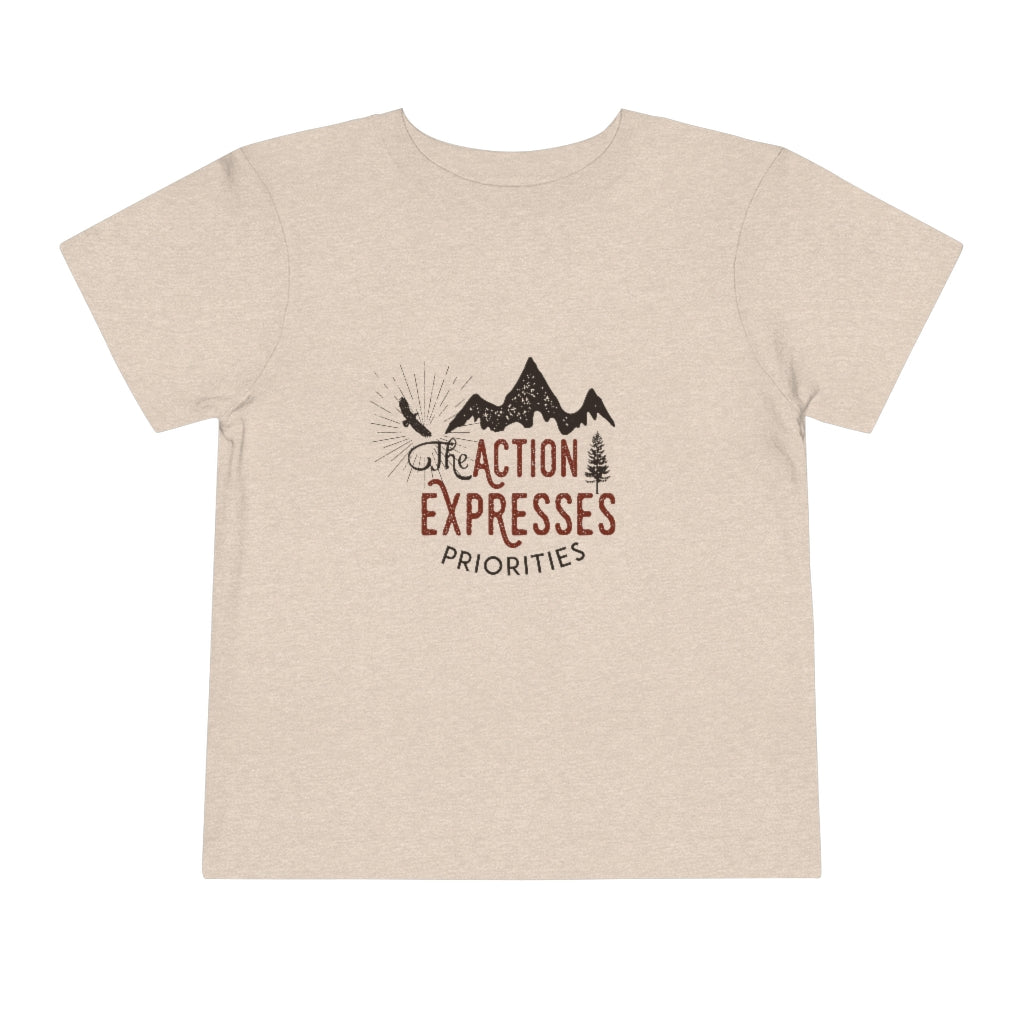 Action Expresses Priorities Kids T-shirt