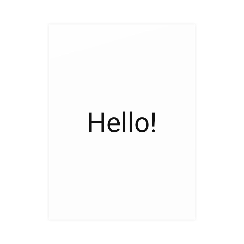 Vertical and Horizontal Matte Posters