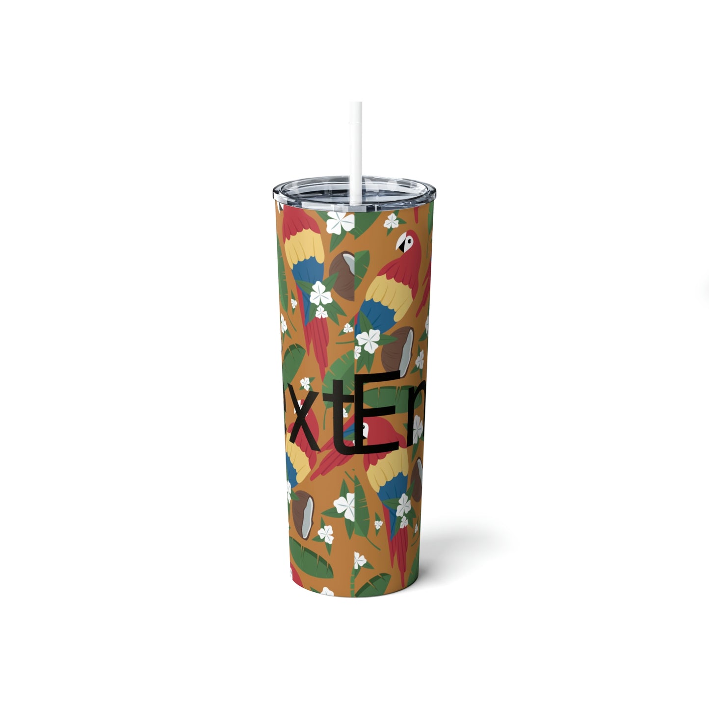 Skinny Steel Tumbler with Straw, 20oz