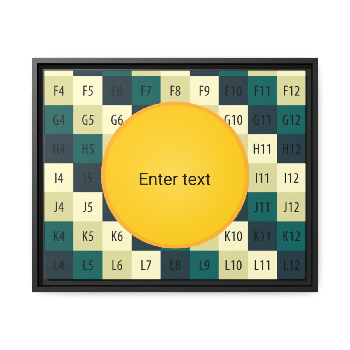 Matte Canvas, Black Frame