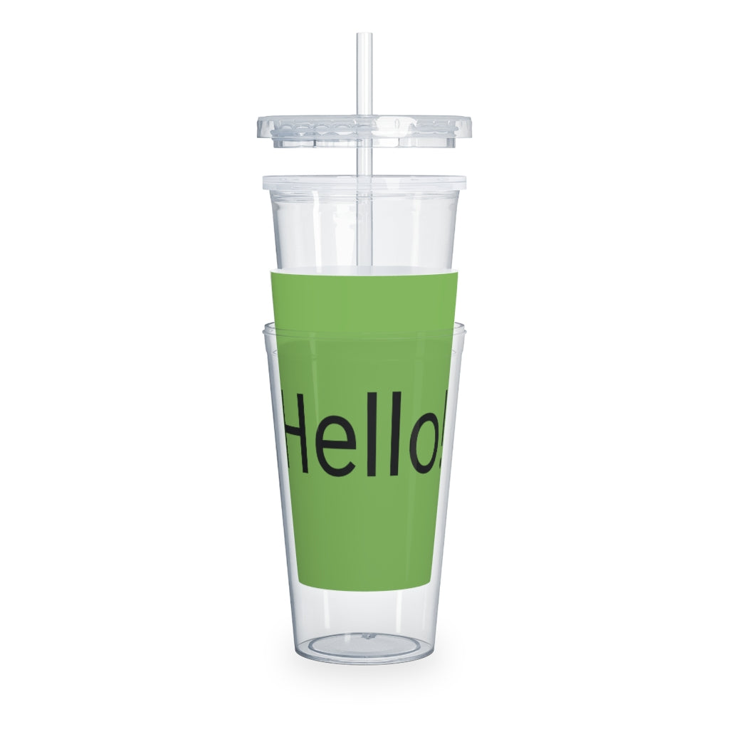Plastic Tumbler with Straw