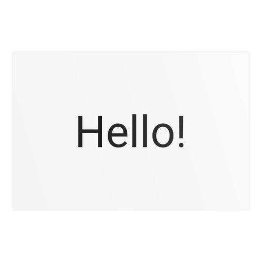 Vertical and horizontal matte posters