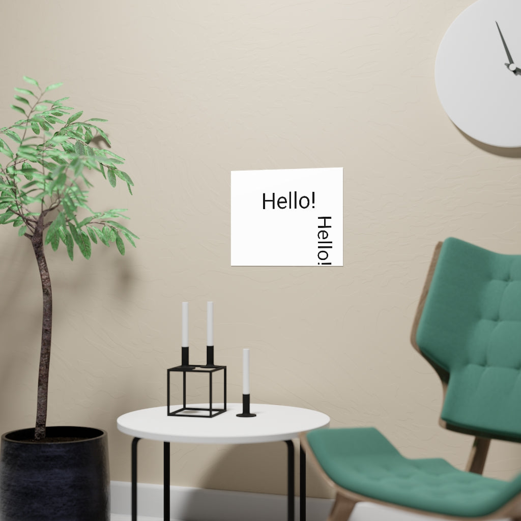 Vertical and Horizontal Matte Posters