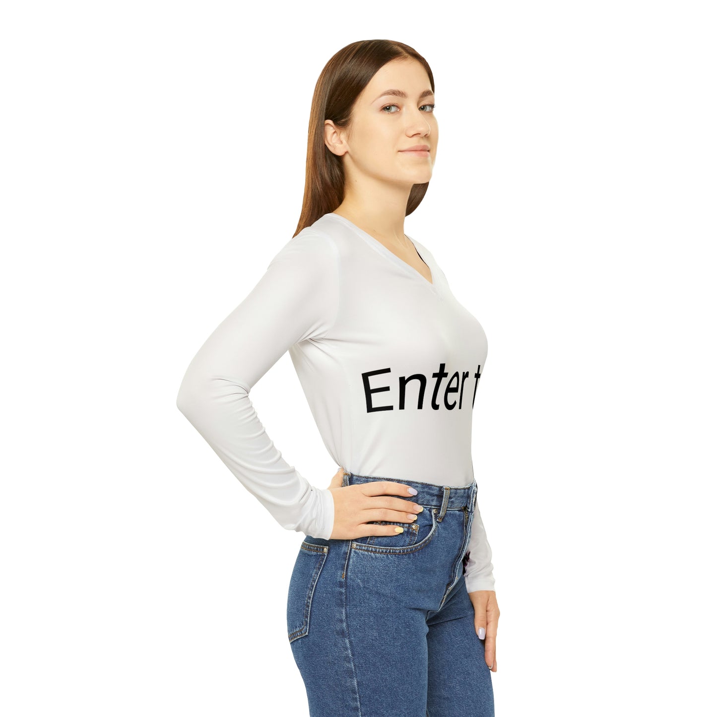 Women's Long Sleeve V-neck Shirt