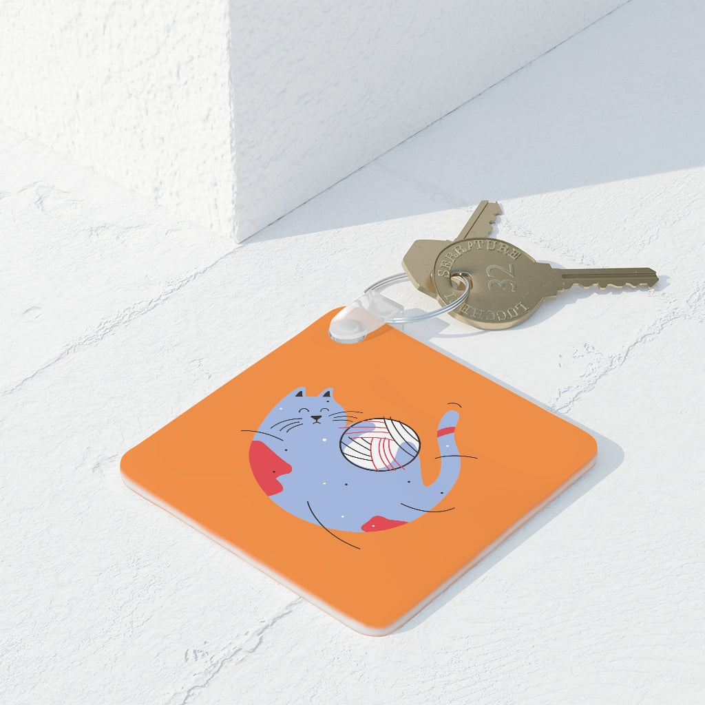 Square Photo Keyring