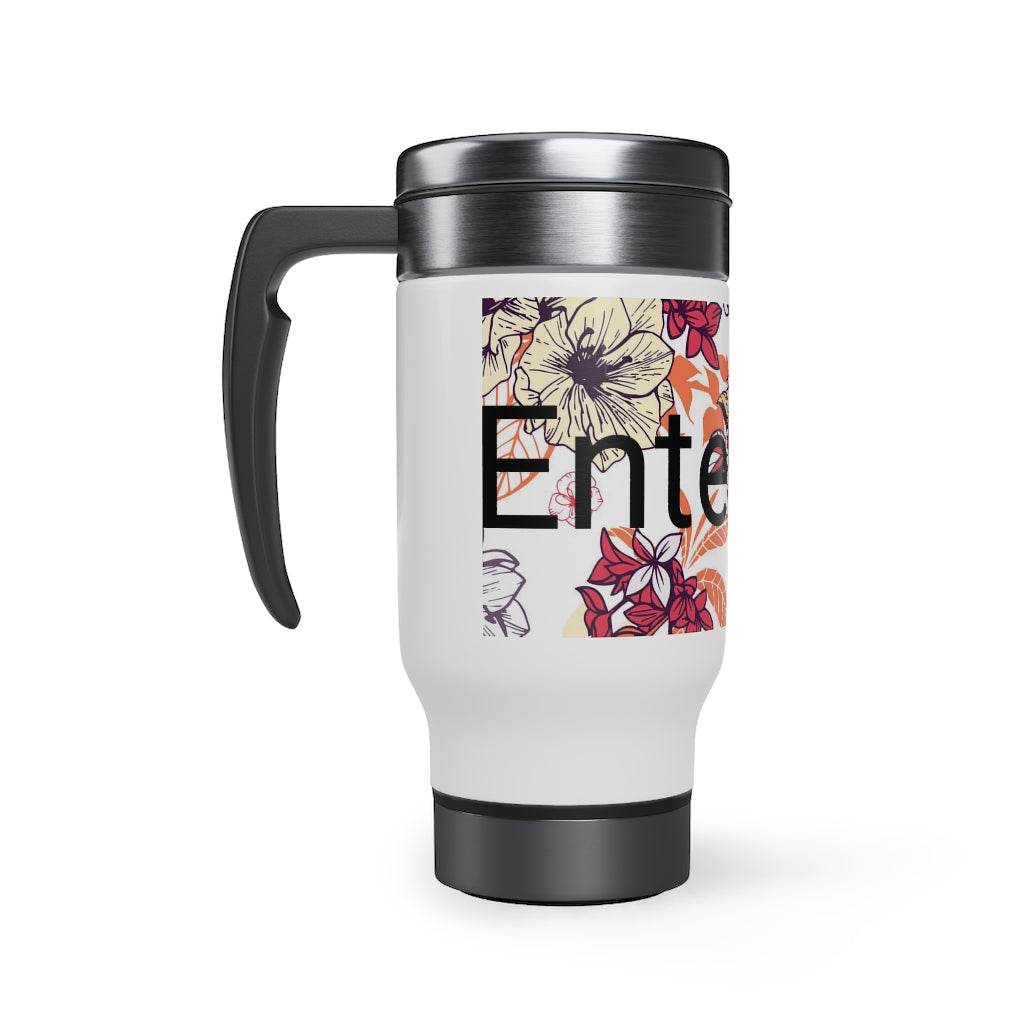 Stainless Steel Travel Mug with Handle, 14oz