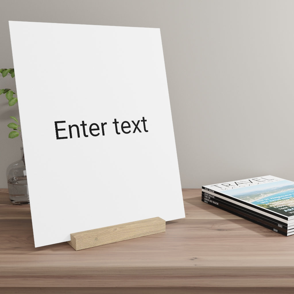 Gallery board with stand