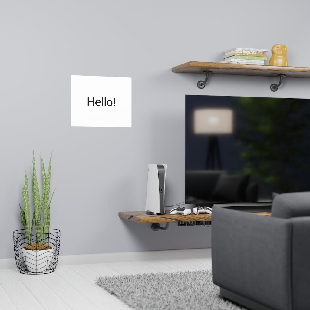 Vertical and horizontal matte posters