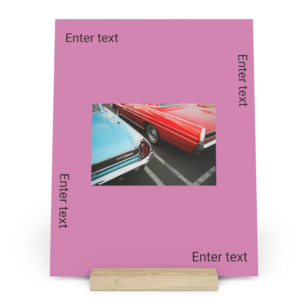 Gallery board with stand