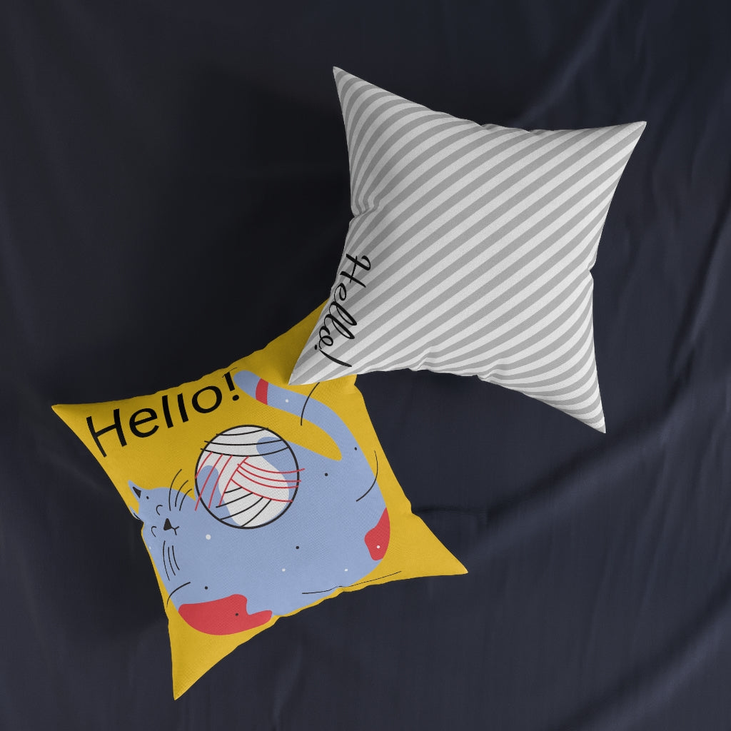 Square Pillow - White Back