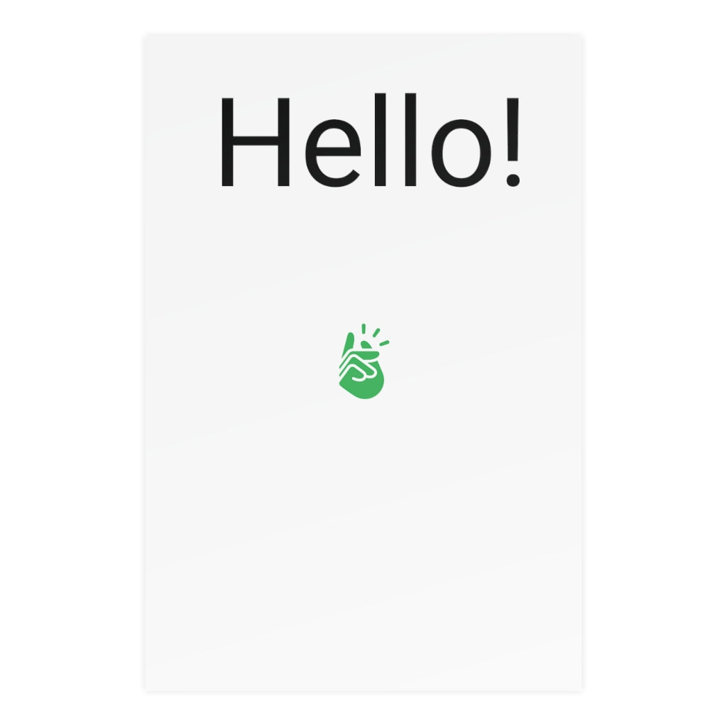 Vertical and horizontal matte posters