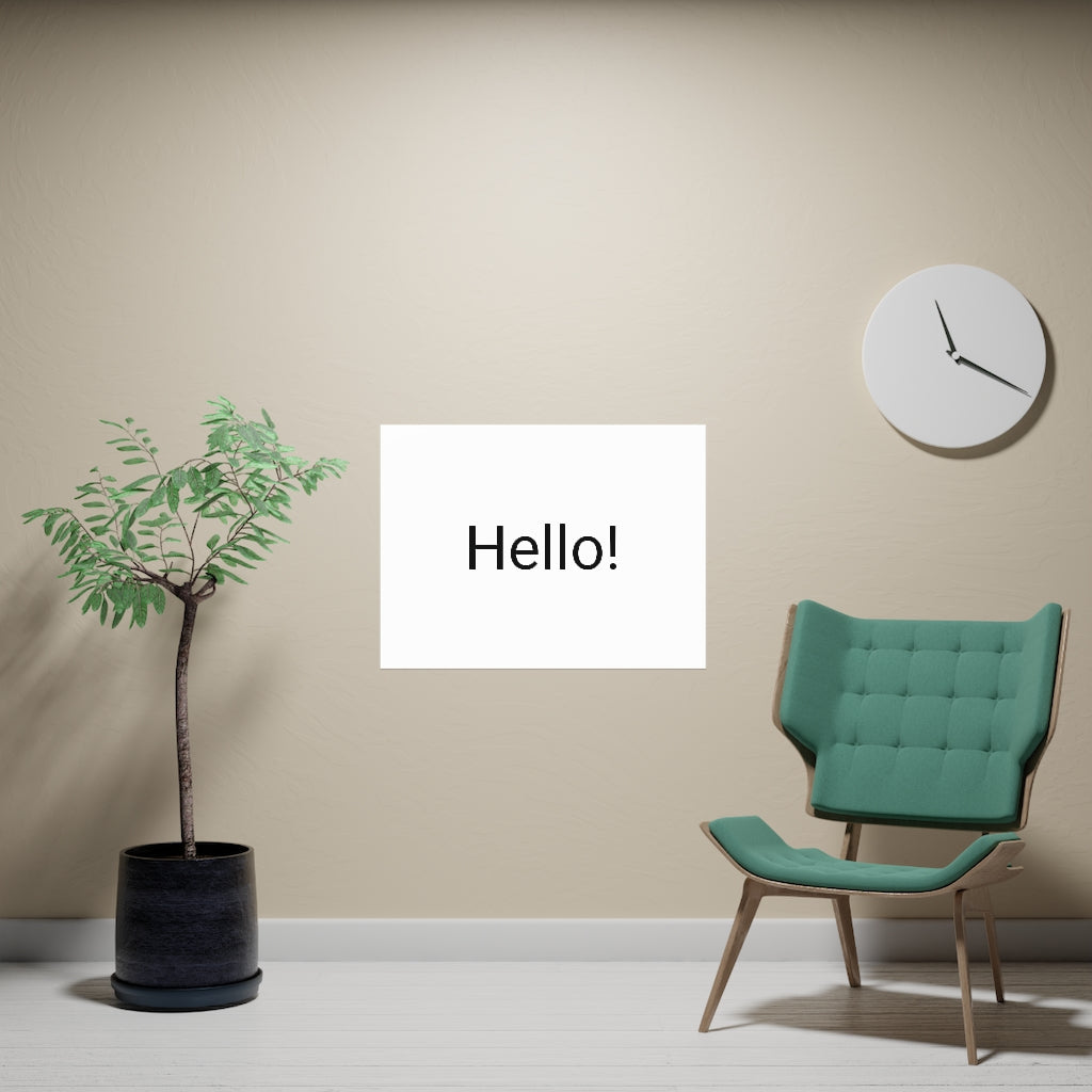 Vertical and horizontal matte posters