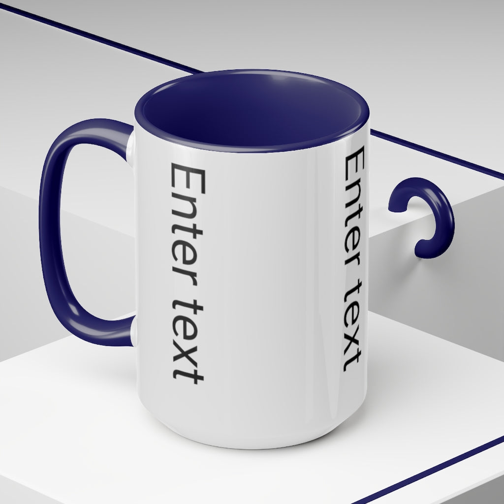 Two-Tone Coffee Mugs, 15oz