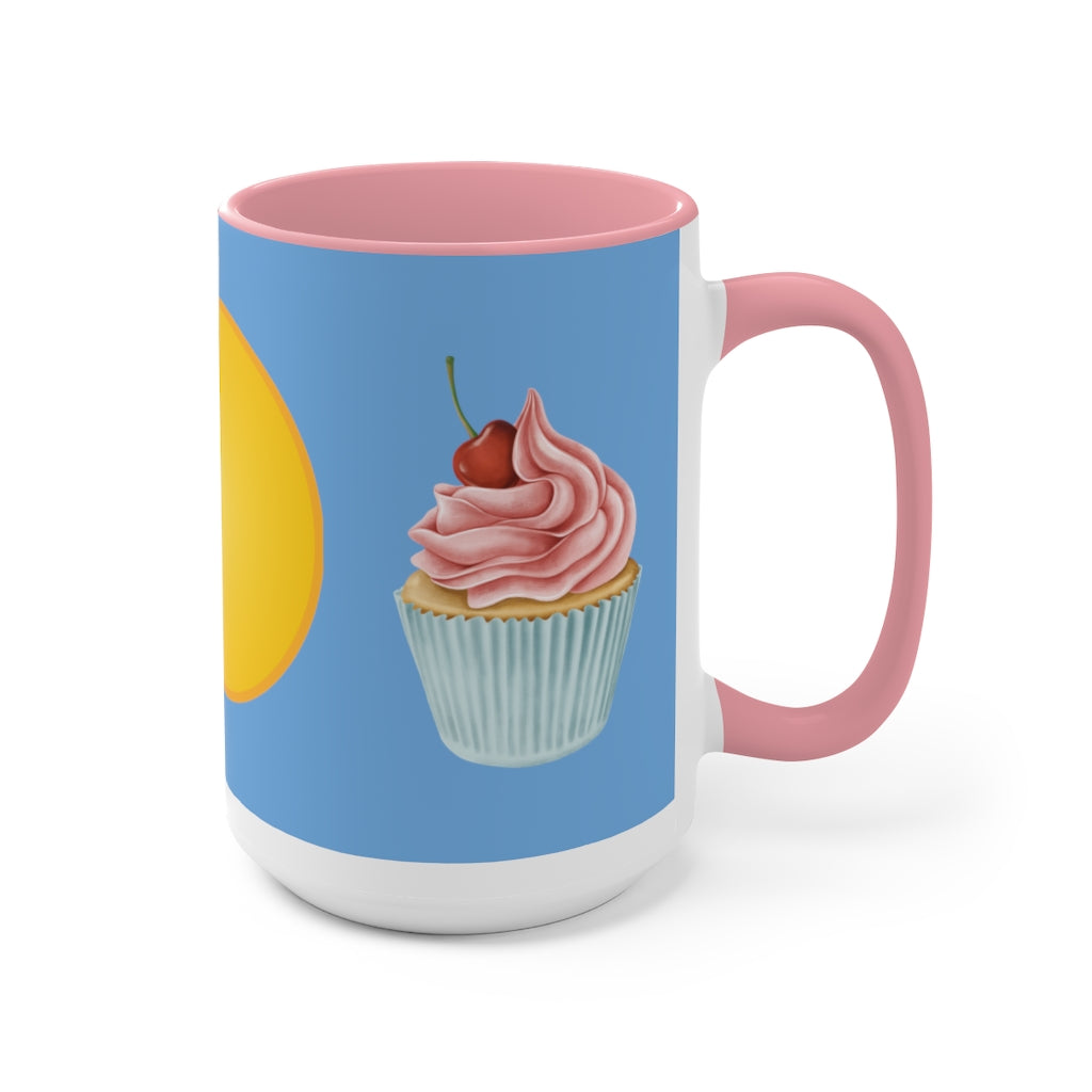 Two-Tone Coffee Mugs, 15oz