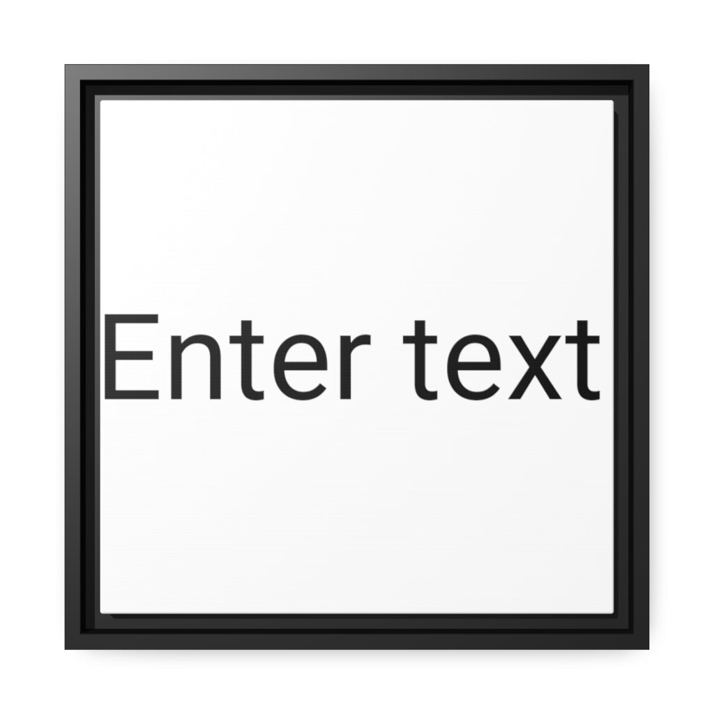 Matte Canvas, Black Frame