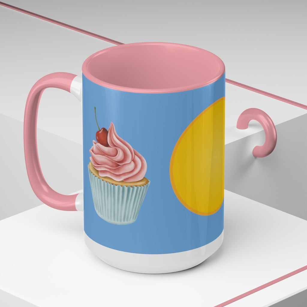 Two-Tone Coffee Mugs, 15oz