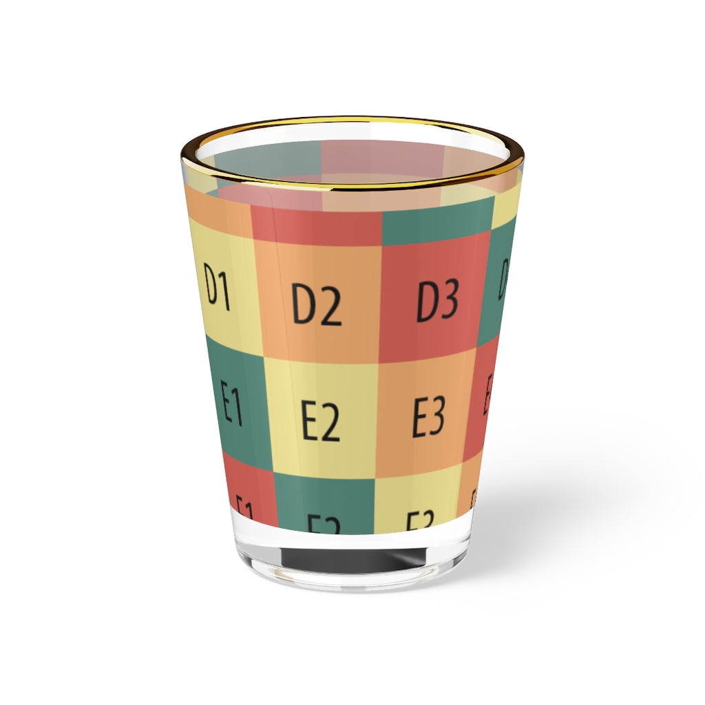 Glass Shot with Gold Rim