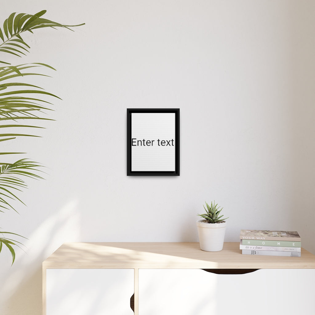 Matte Canvas, Black Frame