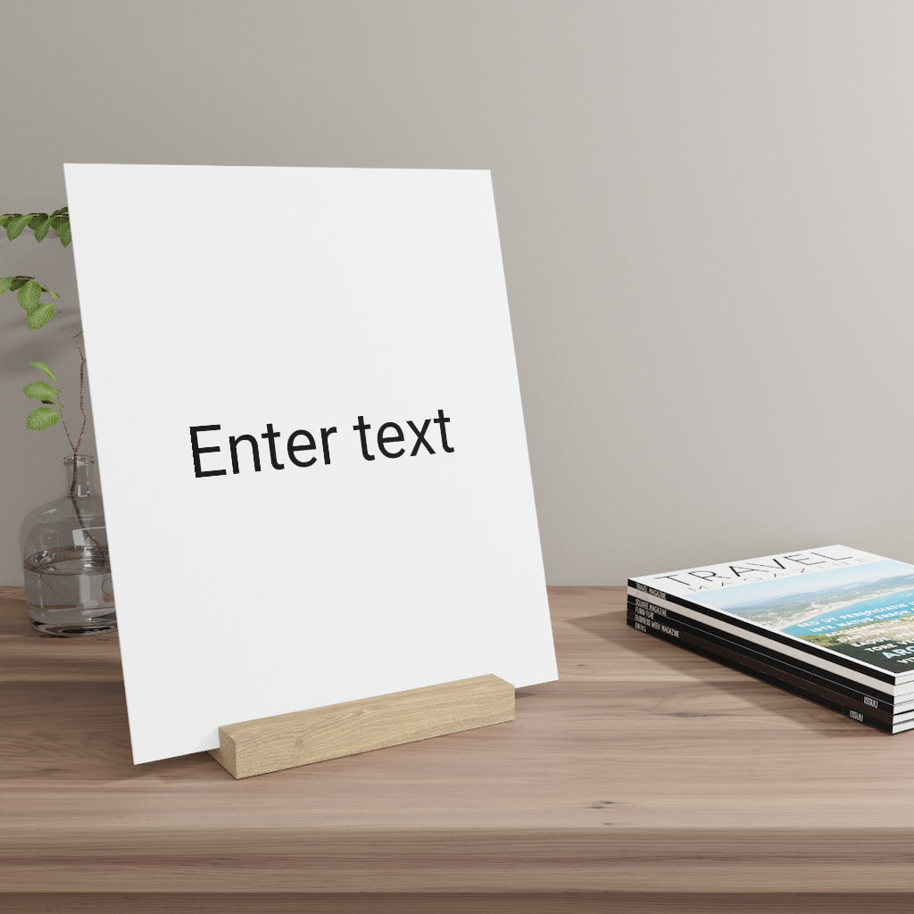 Gallery board with stand