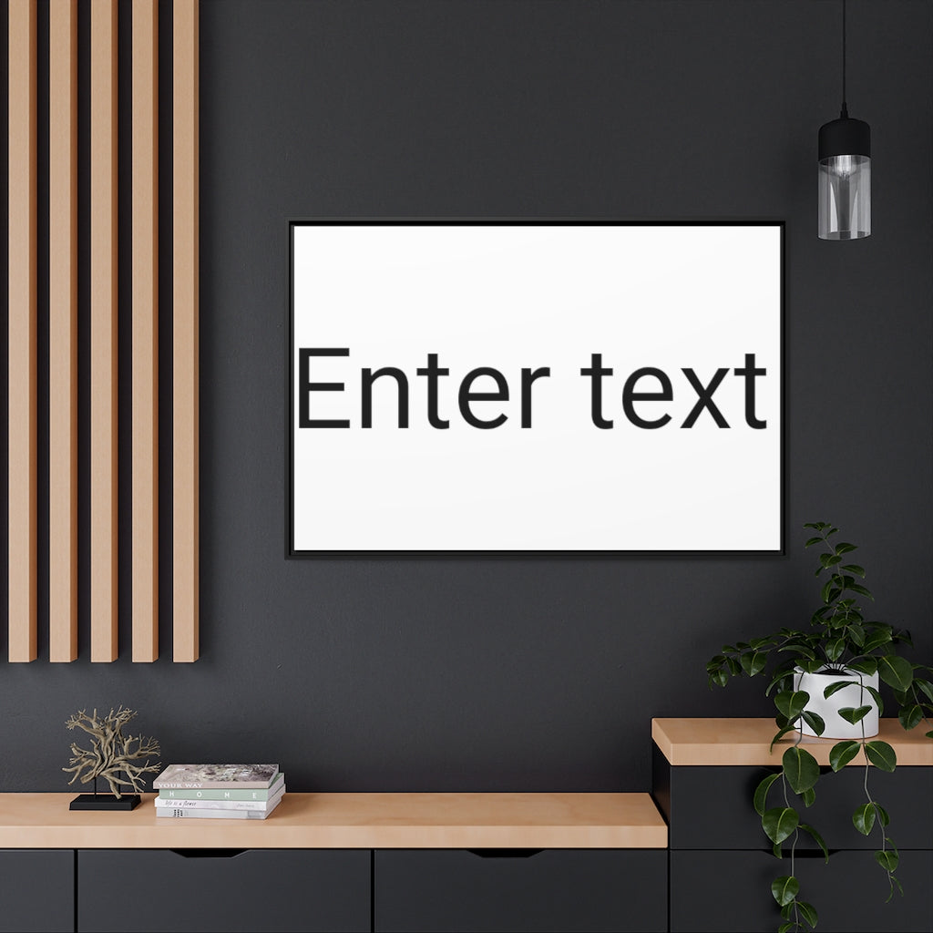 Matte Canvas, Black Frame