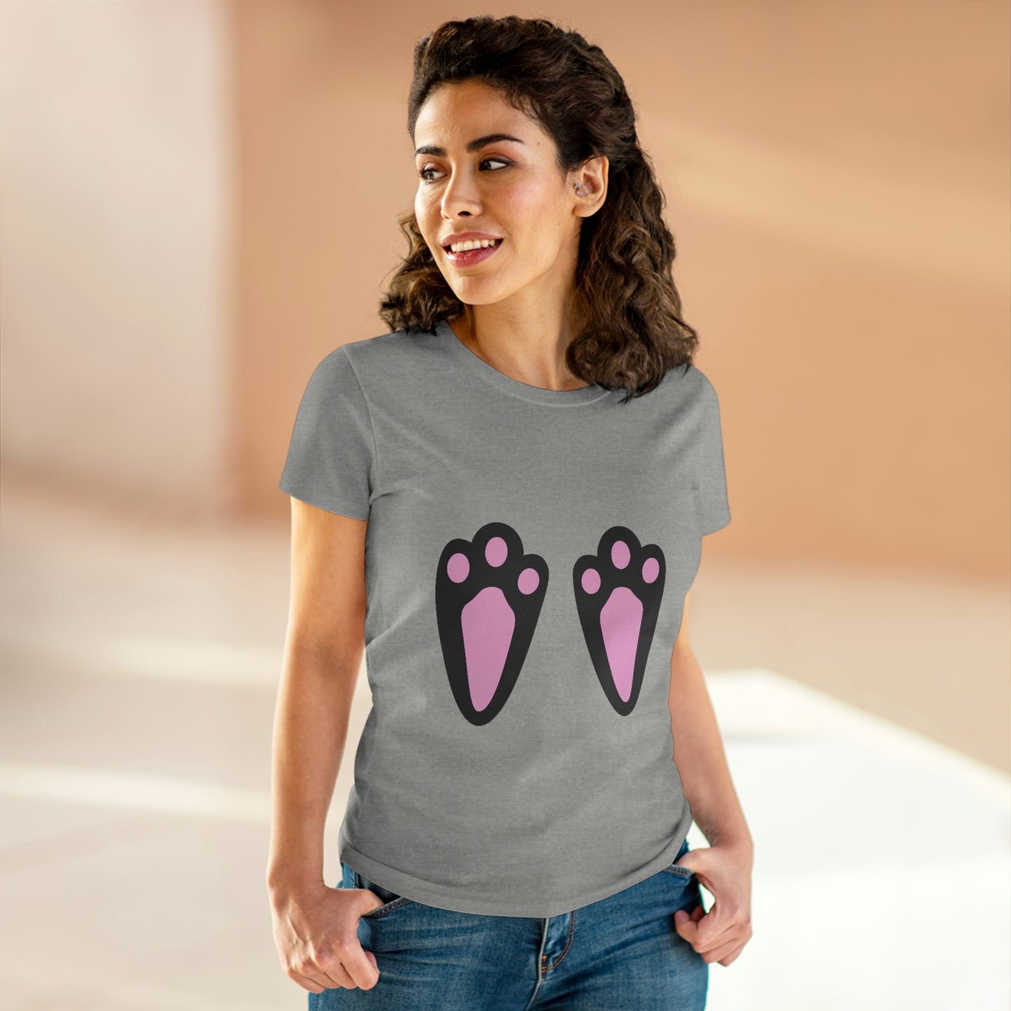 Custom Mockup - Women's Midweight Cotton Tee
