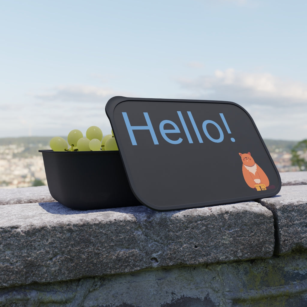 PLA Bento Box with Band and Utensils