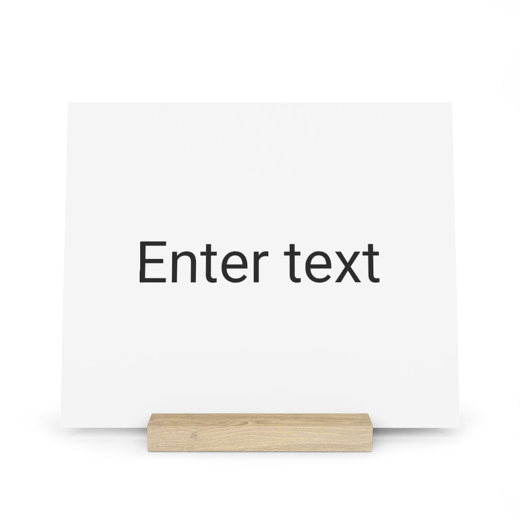 Gallery board with stand