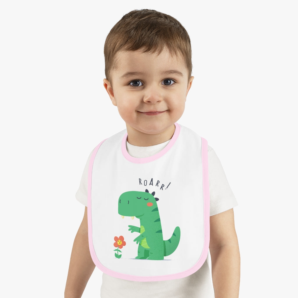 Baby Contrast Trim Jersey Bib
