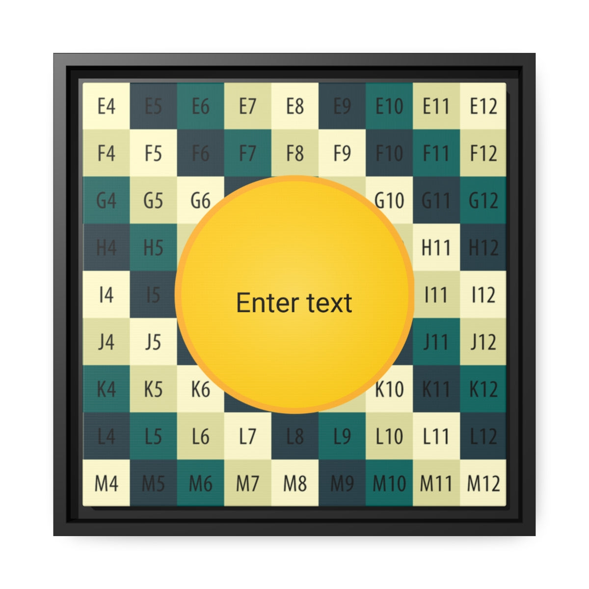 Matte Canvas, Black Frame