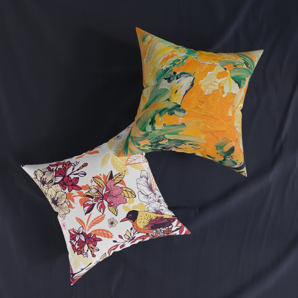 Square Pillow - White Back