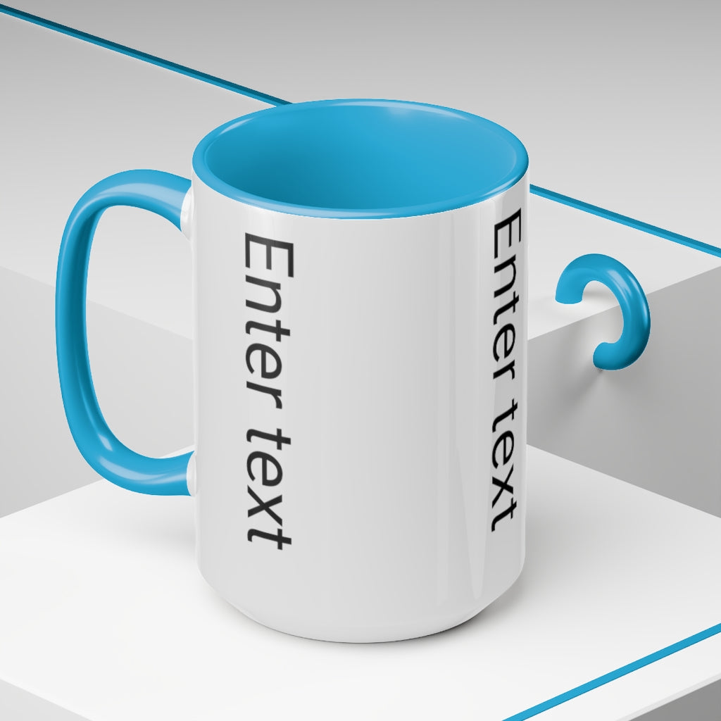 Two-Tone Coffee Mugs, 15oz