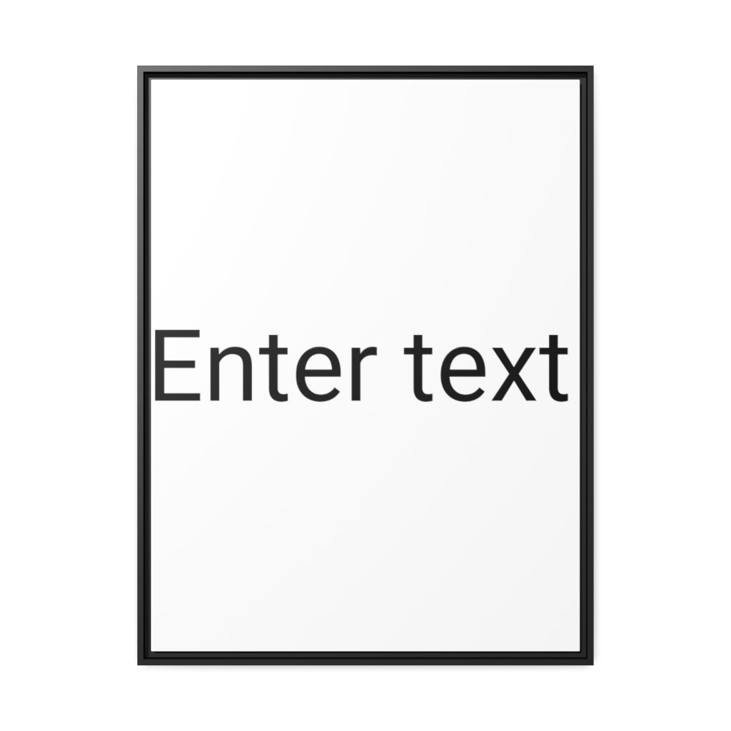 Matte Canvas, Black Frame