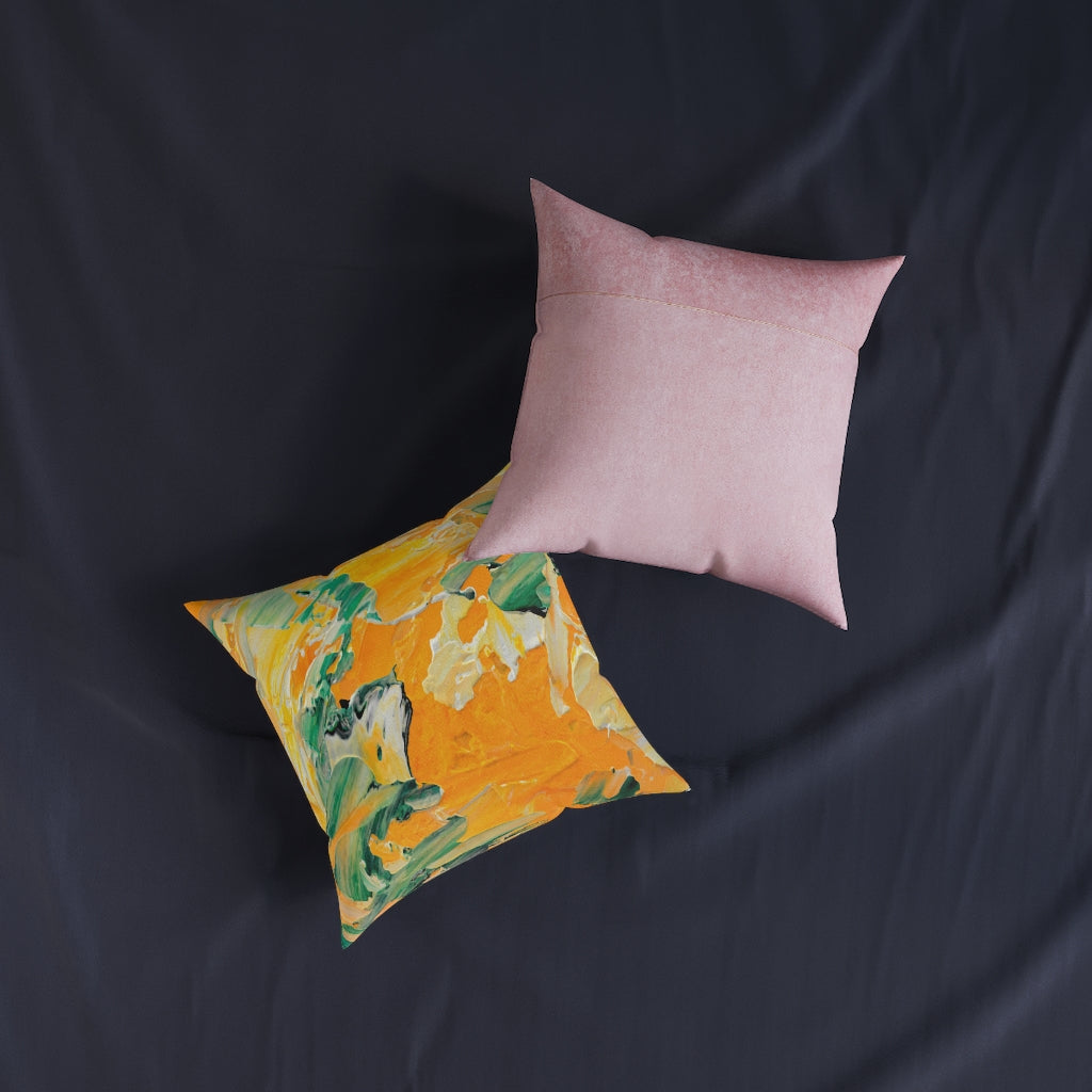 Square Pillow - Pink Back